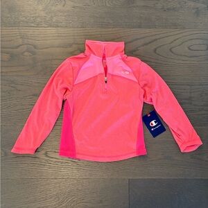Champion brand pink kids half zip top sz 4/5 NWT ret $69
